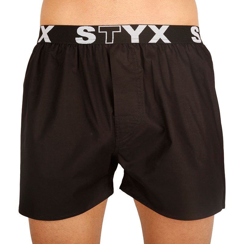 Styx Pánské trenky sportovní guma černé (B960) XL