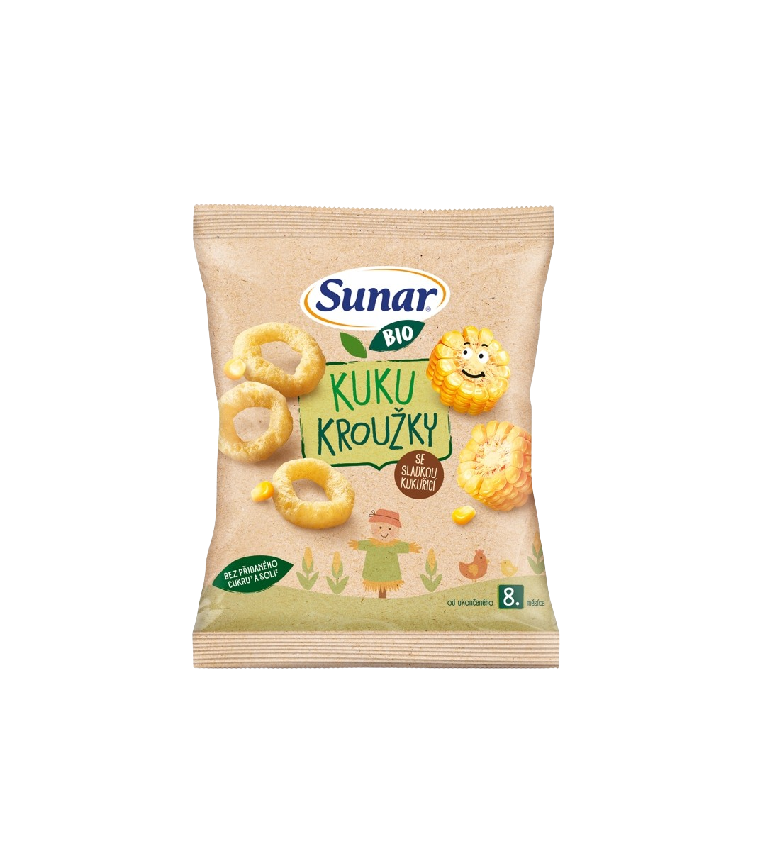 SUNAR BIO Dětské křupky Kuku kroužky 9m+, 20 g