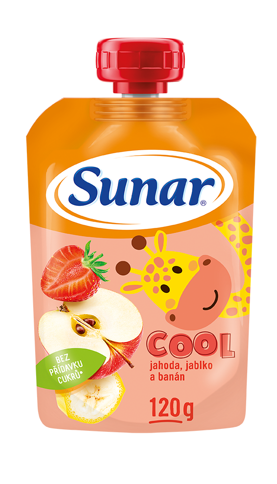 Sunar Cool ovoce Jahoda, banán, jablko kapsička 120 g