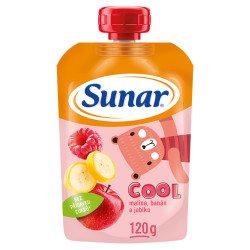 SUNAR Cool ovocná kapsička malina banán jablko 12 m+ 120 g