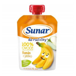 SUNAR Do ručičky ovocná kapsička banán 4m+ 100 g