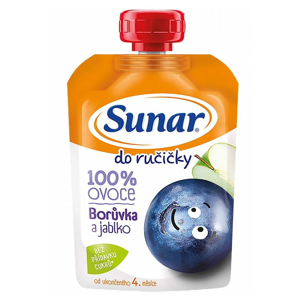 SUNAR Do ručičky ovocná kapsička borůvka 4m+ 100 g