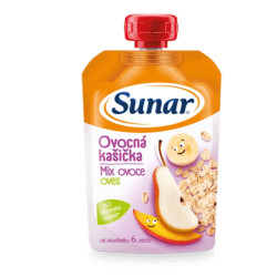 SUNAR Kašička ovocná kapsička mix ovoce ovesné vločky 6m+ 120 g