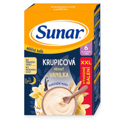 SUNAR Mléčná krupicová kaše vanilka na dobrou noc 6m+ 340 g