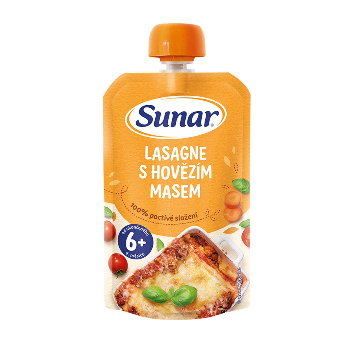 Sunar Příkrm Lasagne s hovězím masem 6m+ kapsička 120 g