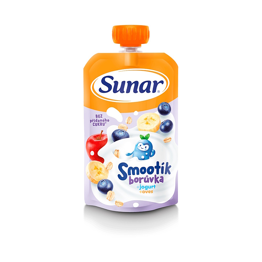 SUNAR Smootík borůvka jogurt oves 12m+ 120 g