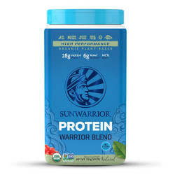 SUNWARRIOR Protein Blend BIO natural (Hrachový, konopný protein a goji) 750 g