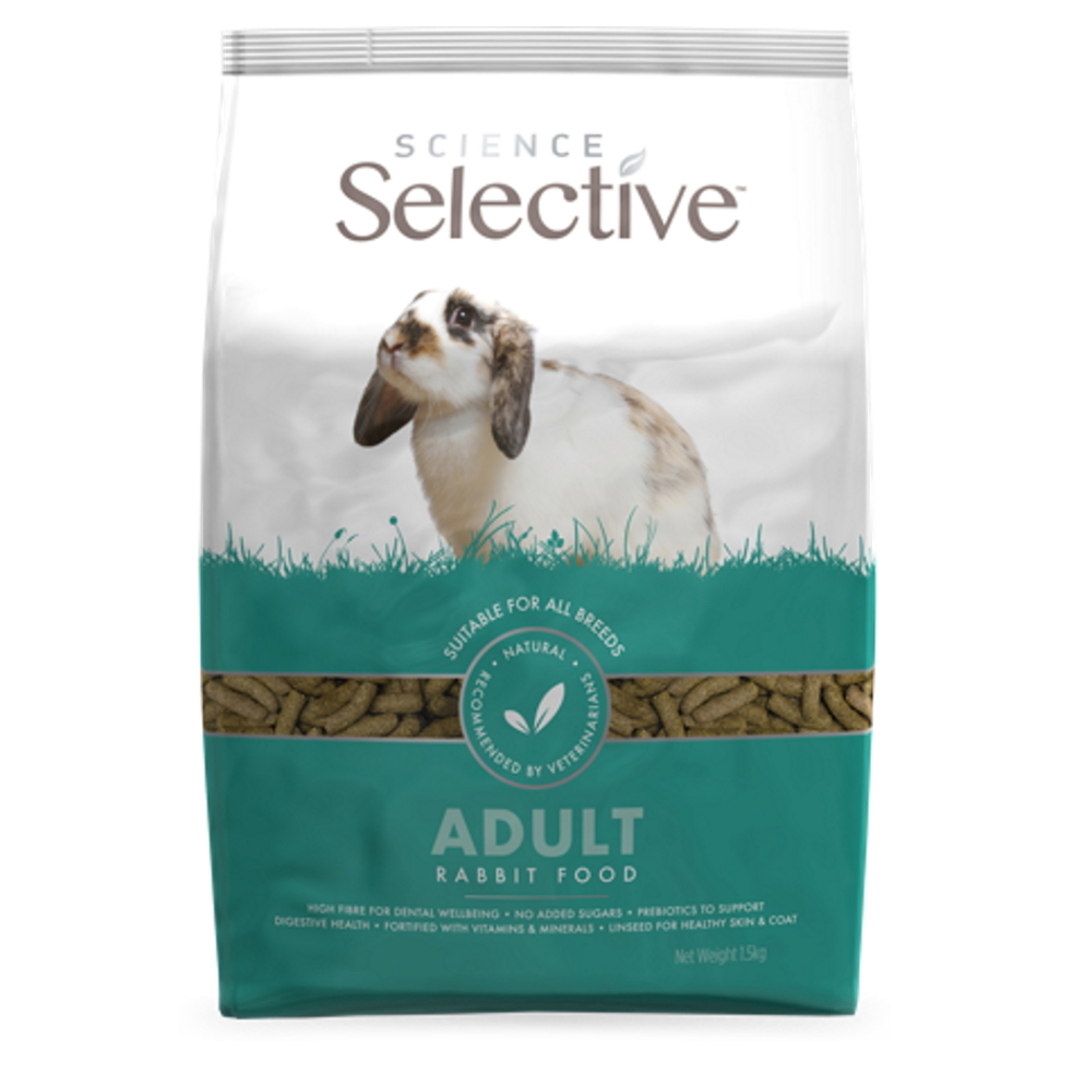 SUPREME Science Selective rabbit adult krmivo pro dospělé králíky, Hmotnost balení: 1,5 kg