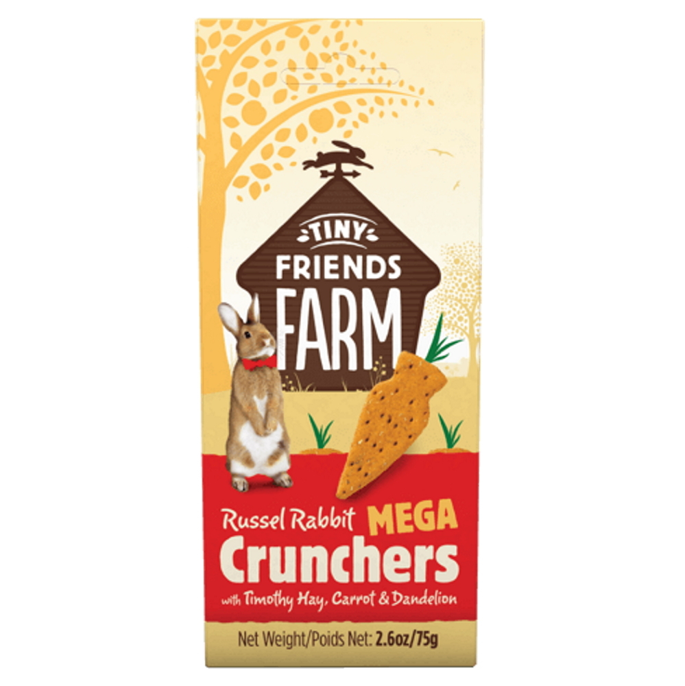 SUPREME Tiny Friends Farm Mega Crunchers seno, mrkev a pampeliška 75 g