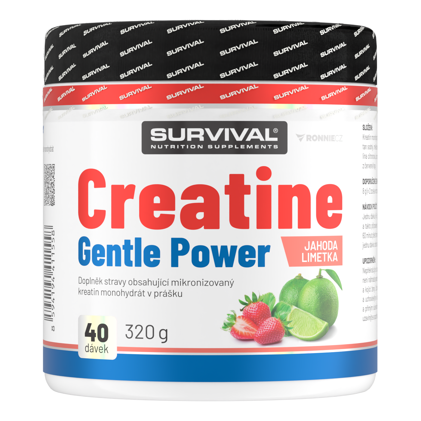 Survival Creatine Monohydrate Gentle Power 320 g limeta-jahoda