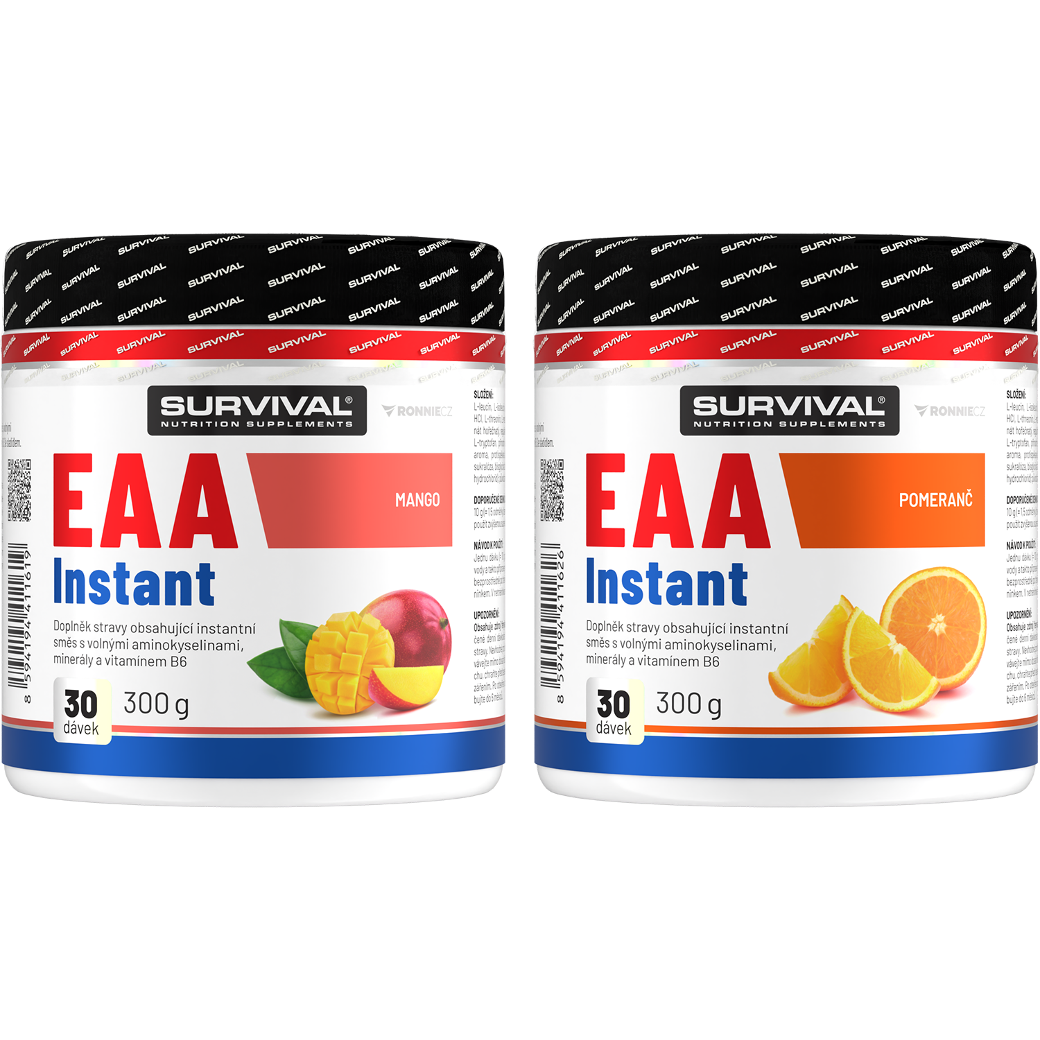 Survival EAA Instant AKCE 1+1 300 g mango + 300 g pomeranč