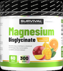 Survival Magnesium Bisglycinate 300 g mango pomeranč