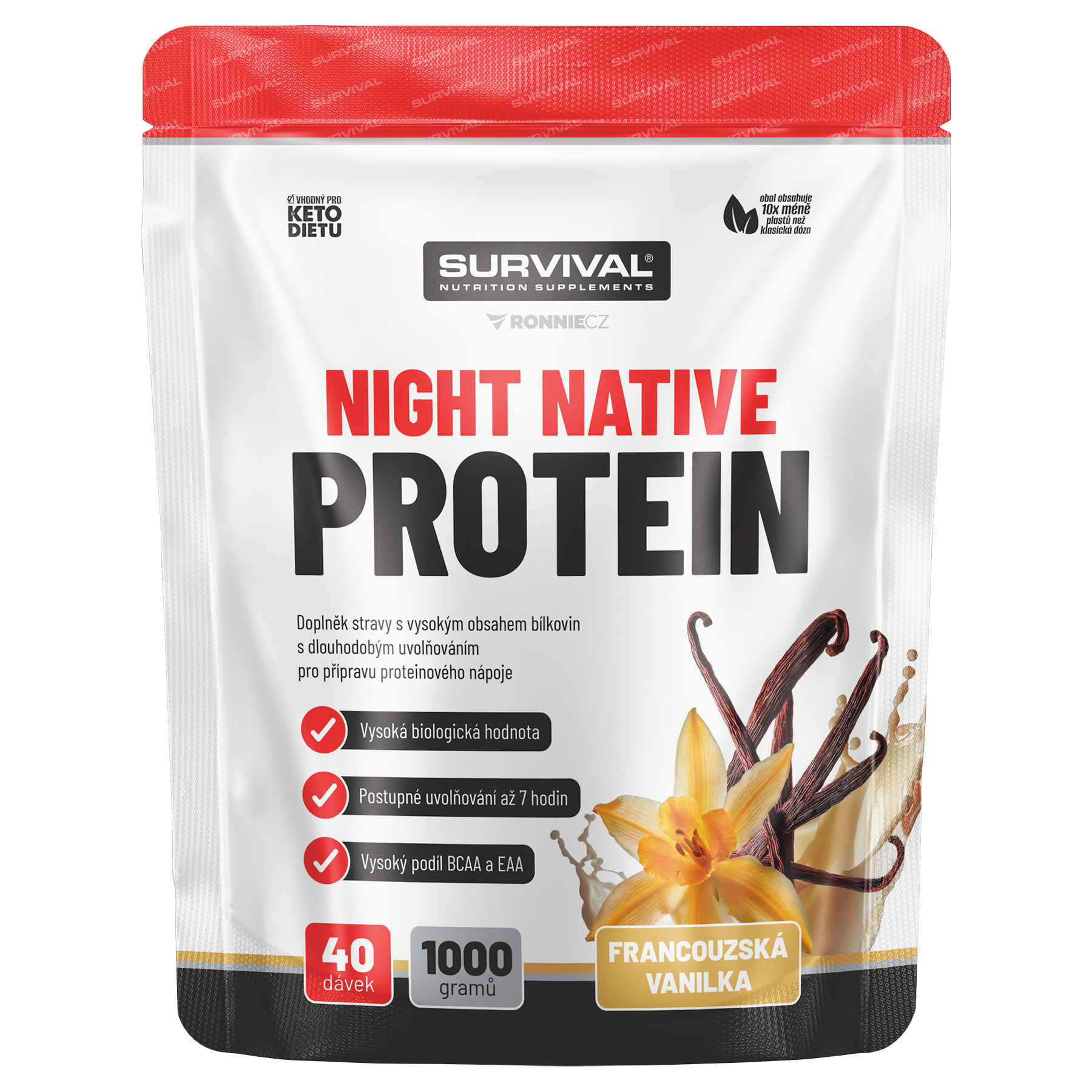 Survival Night Native Protein 1000 g vanilka