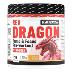 Survival Red Dragon Stim Free Pre-workout 330 g jablko mango