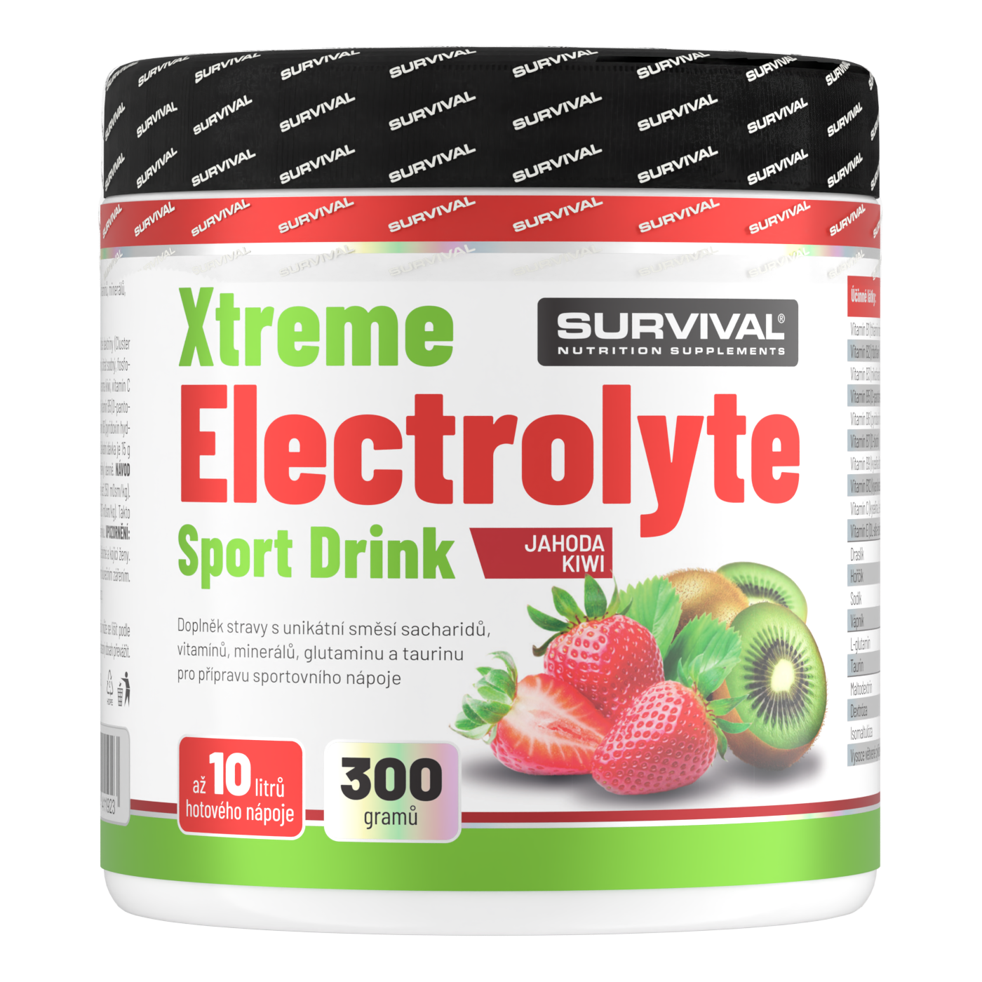Survival Xtreme Electrolyte Sport Drink 300 g jahoda-kiwi