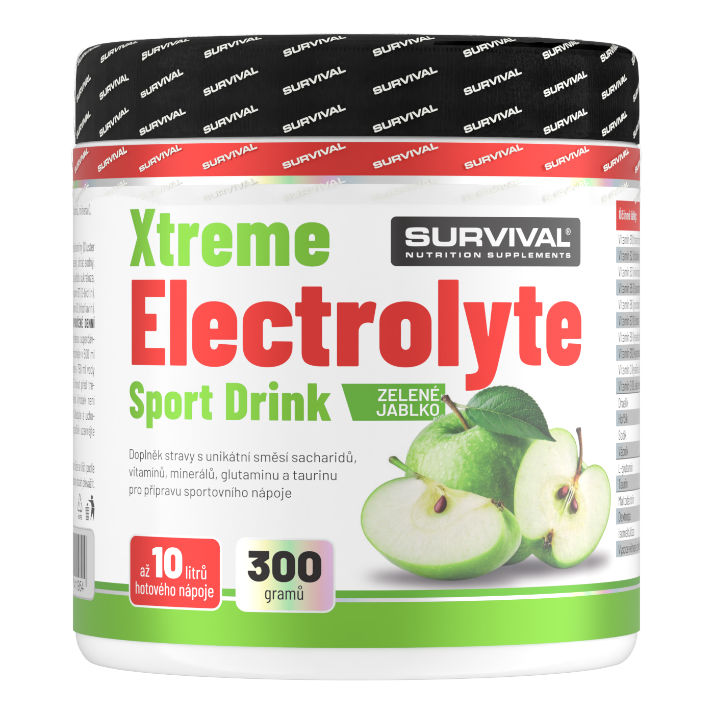 Survival Xtreme Electrolyte Sport Drink 300 g zelené jablko