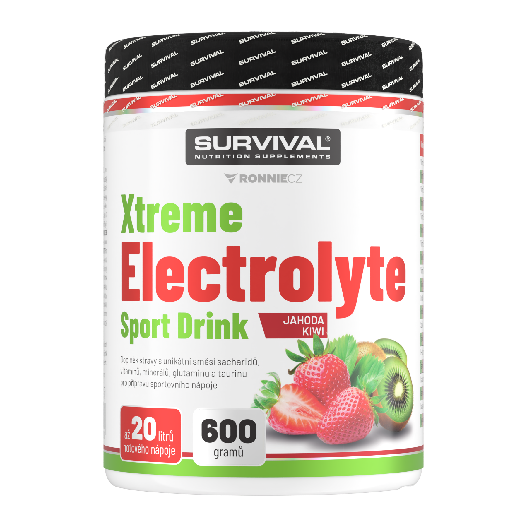 Survival Xtreme Electrolyte Sport Drink 600 g jahoda-kiwi