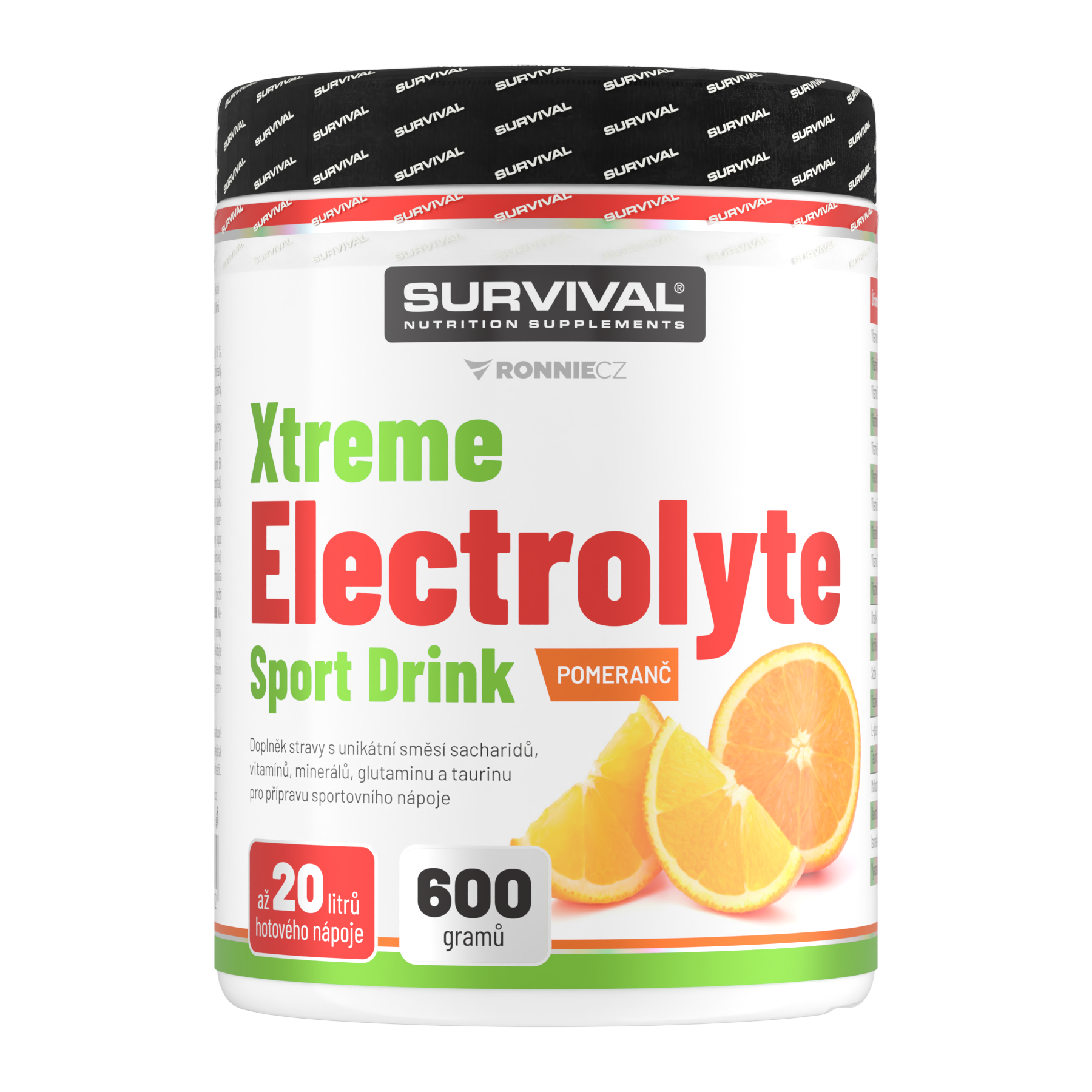 Survival Xtreme Electrolyte Sport Drink 600 g pomeranč