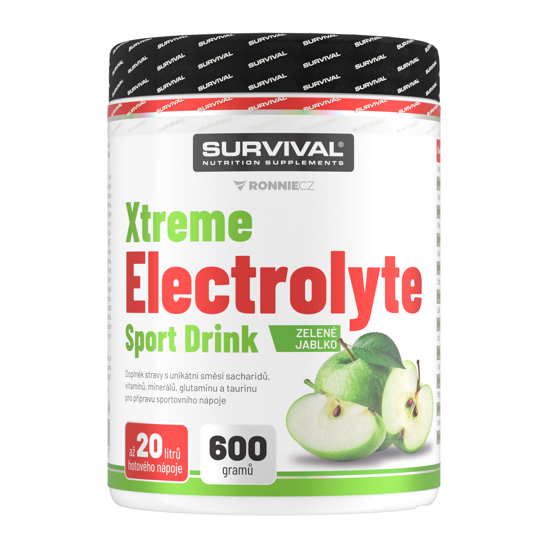 Survival Xtreme Electrolyte Sport Drink 600 g zelené jablko