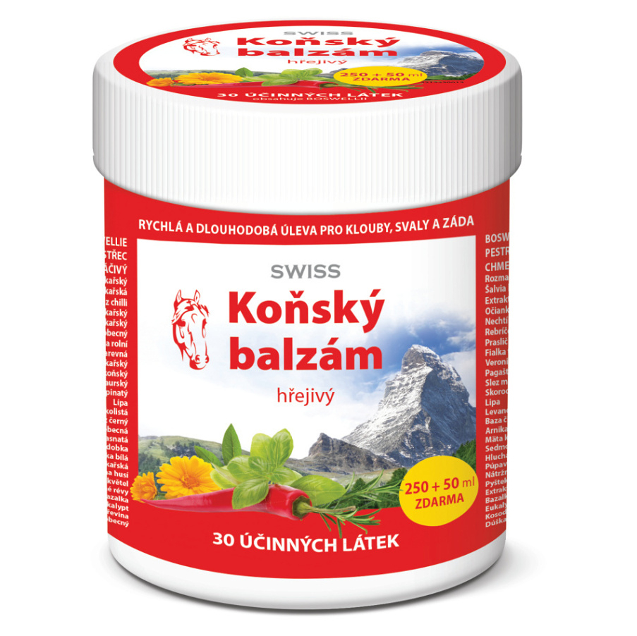 SWISS Koňský balzám Hřejivý 250+50 ml