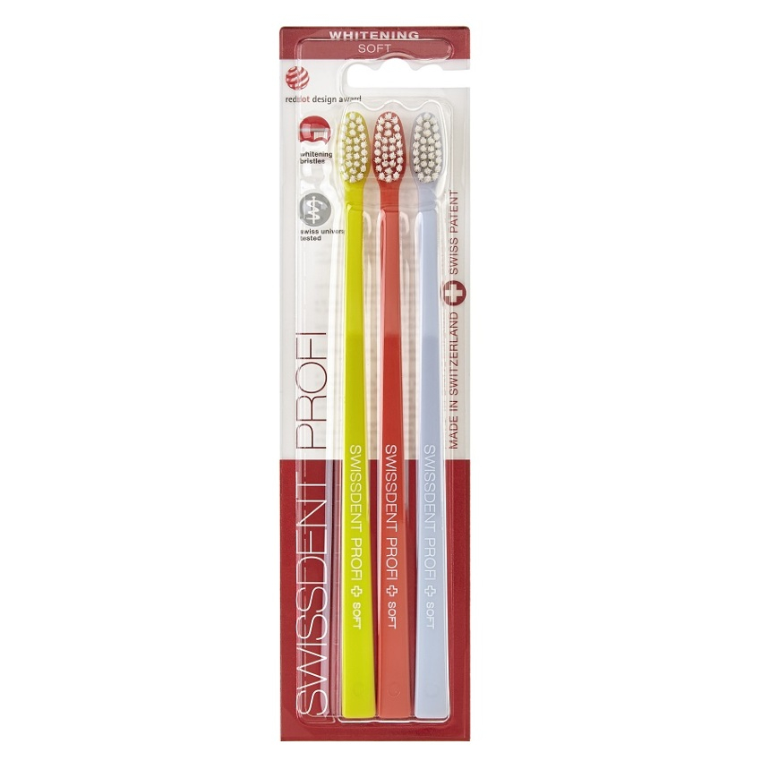 SWISSDENT  Whitening Zubní kartáček Soft Locarno 3 ks