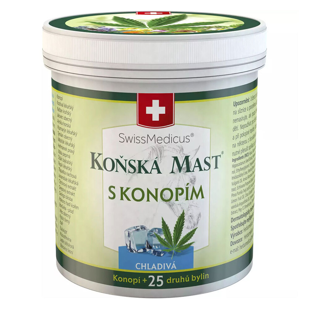 SWISSMEDICUS  Koňská mast s konopím chladivá 250 ml