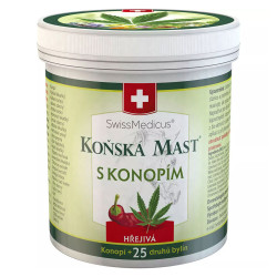 SWISSMEDICUS  Koňská mast s konopím hřejivá 250 ml