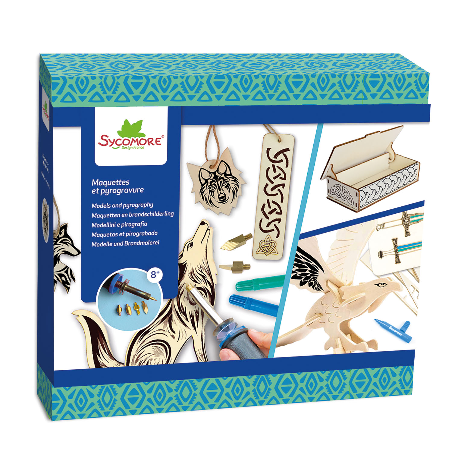 Sycomore Lovely box - Pyrografie - keltské ornamenty