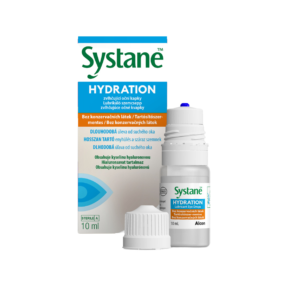 Systane Hydration bez konzervačních látek zvlhčující oční kapky 10 ml