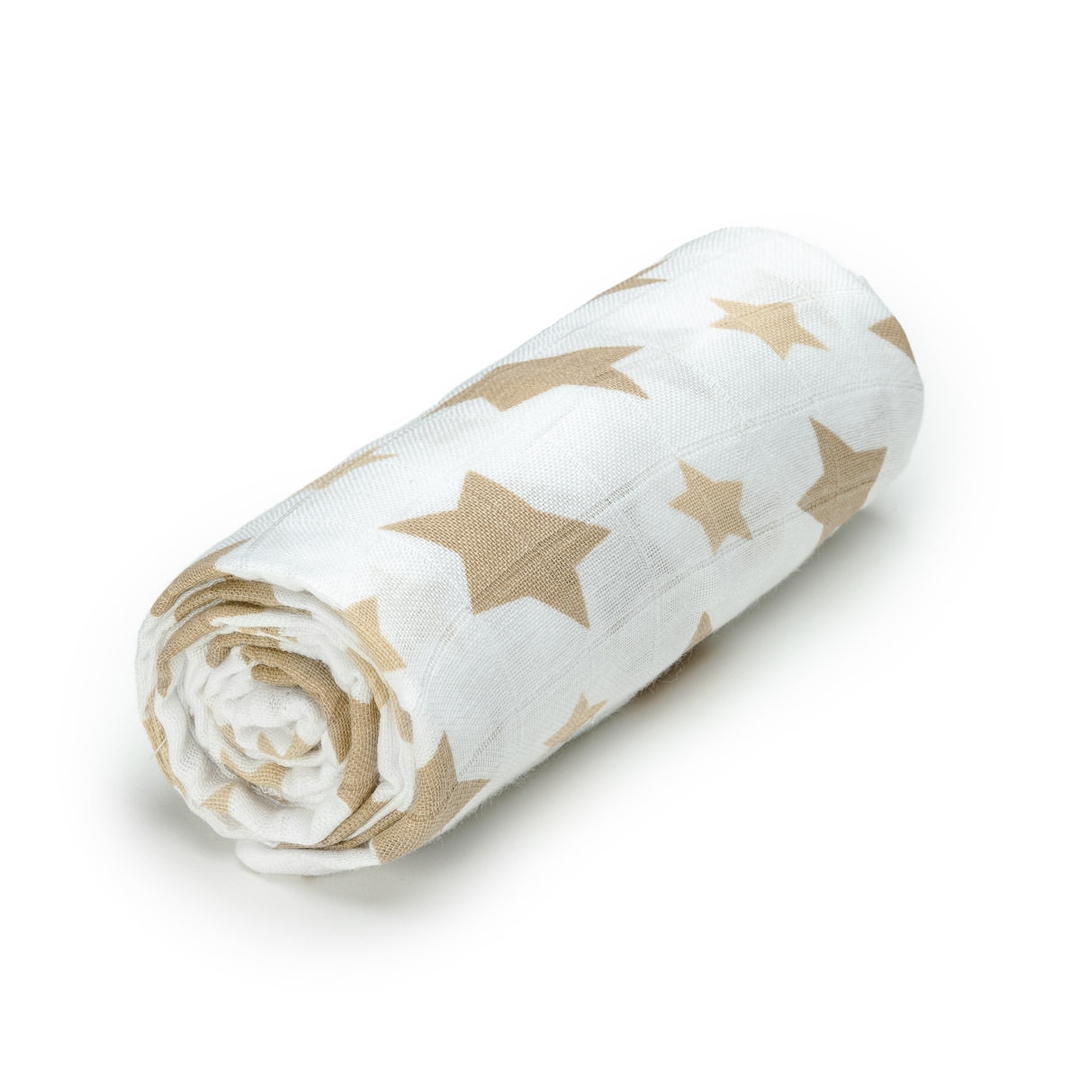 T-tomi BIO Velká bambusová osuška Beige stars