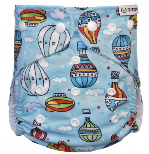 T-TOMI Kalhotková plena AIO - přebalovací set patentky, air balloons