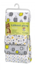 T-TOMI Látkové pleny grey hedgehogs/šedí ježci 4 ks