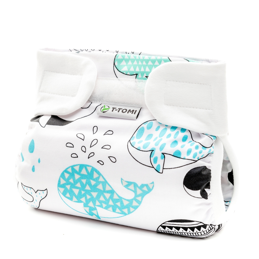 T-tomi Ortopedické abdukční kalhotky - suchý zip Whales (5-9kg)