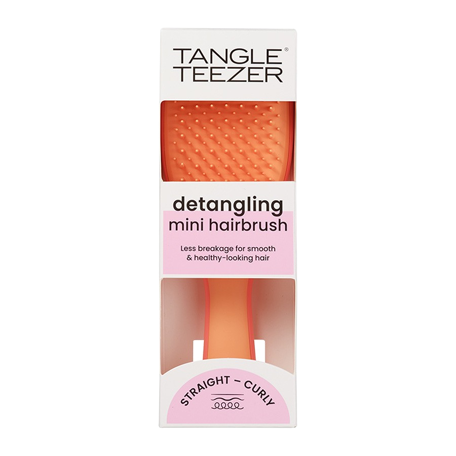 TANGLE TEEZER The Ultimate Detangler Mini Straight - Curly Salmon Pink Apricot
