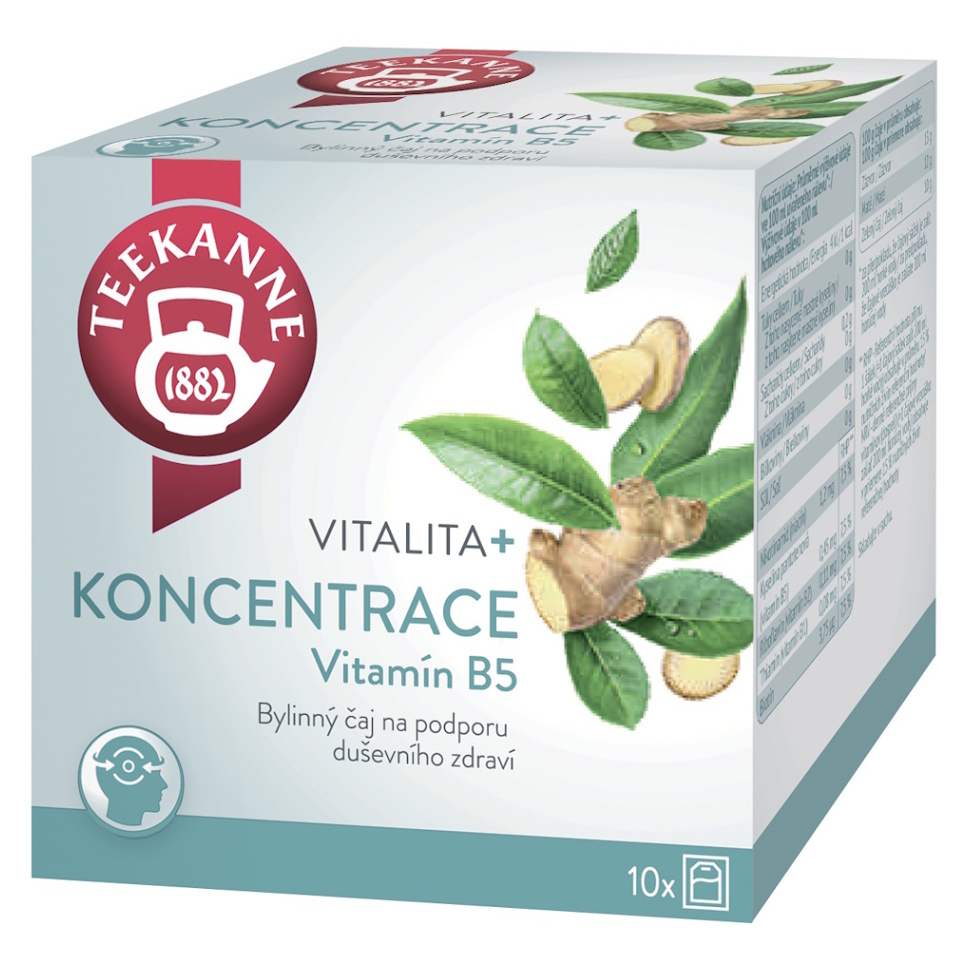 TEEKANNE Čaj vitalita a koncentrace s vitaminem B5 10 sáčků