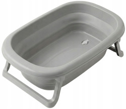 Tega Baby Dětská skládací vanička s teploměrem a výpustí – vanička pro miminko - šedá