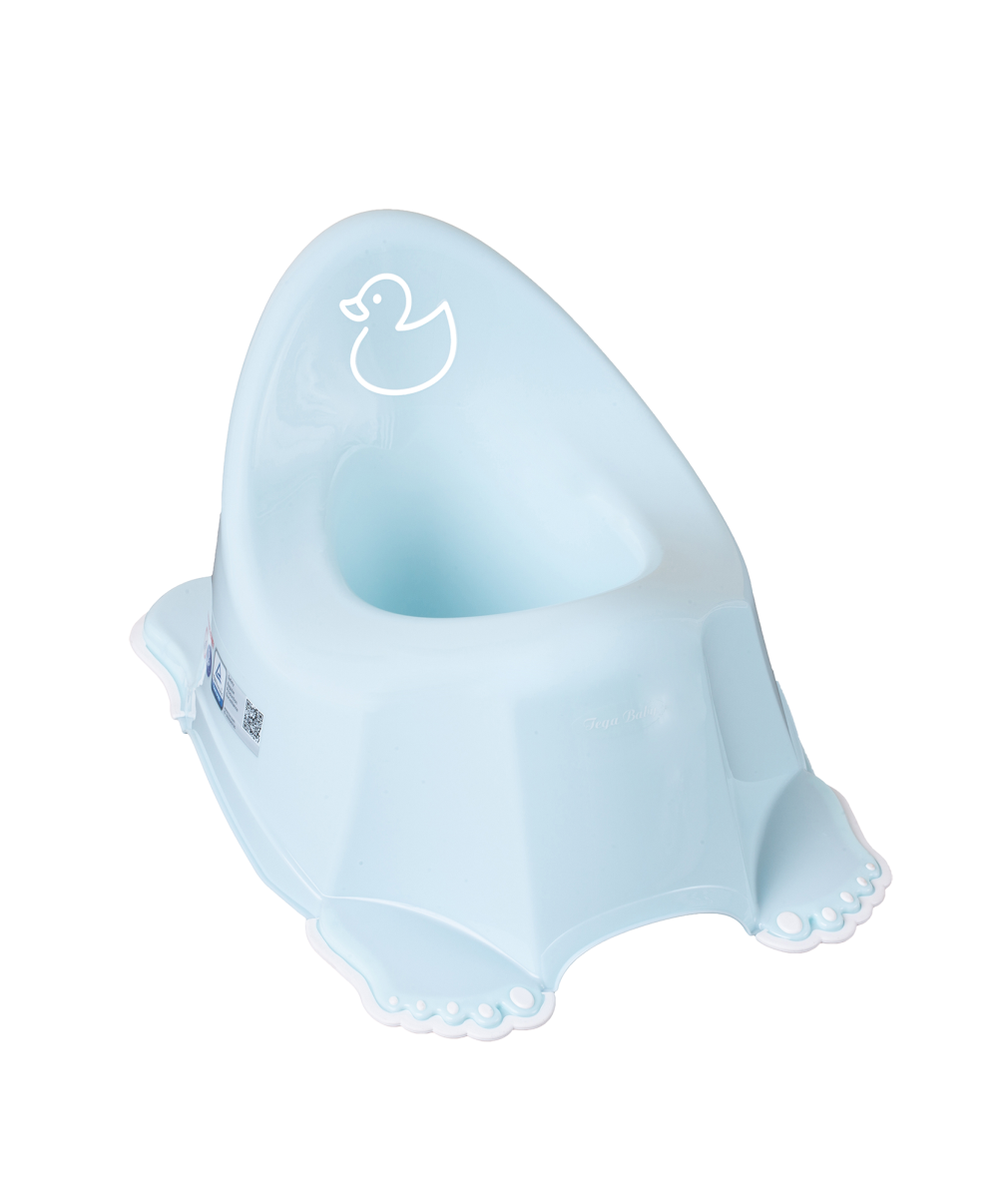 Tega Baby Dětský nočník Kačenka s hudbou – protiskluzový nočník pro děti, sv. modrý