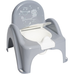 Tega Baby Dětský nočník pro děti s vyjímatelnou nádobou, ergonomický - Sovičky v šedé