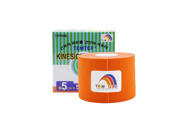 TEMTEX kinesio tape Classic, oranžová tejpovací páska 5cm x 5m