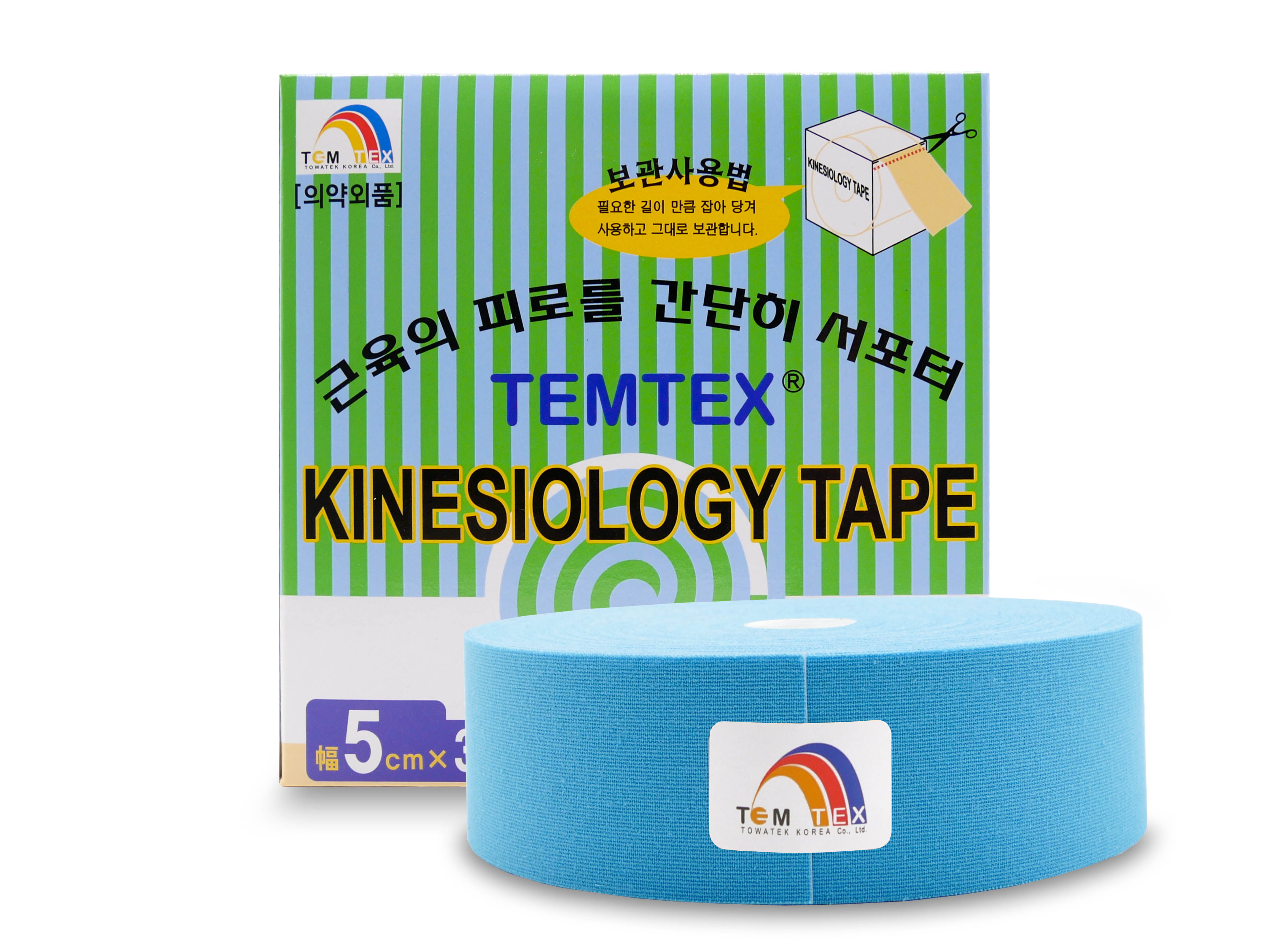 TEMTEX Kinesio tape Classic XL, modrá tejpovací páska 5cm x 32m