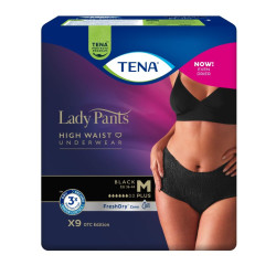 Tena Lady Pants Plus Black Medium inkontinenční kalhotky 9 ks