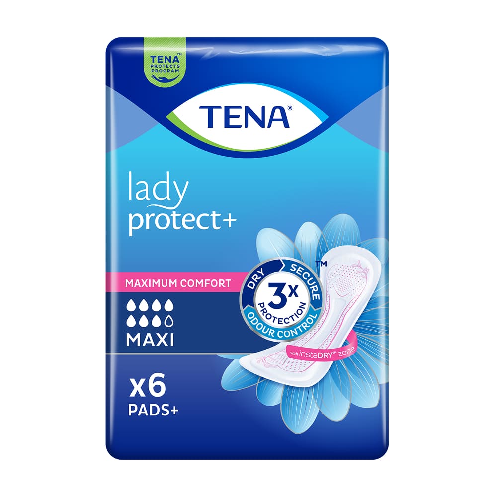 Tena Lady Protect+ Maxi inkontinenční vložky 6 ks