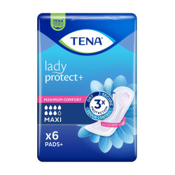 Tena Lady Protect+ Maxi inkontinenční vložky 6 ks