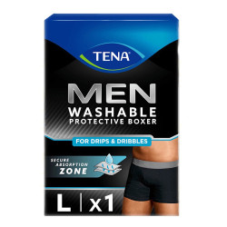 TENA Men washable boxers černé inkontinenční boxerky L 1 kus