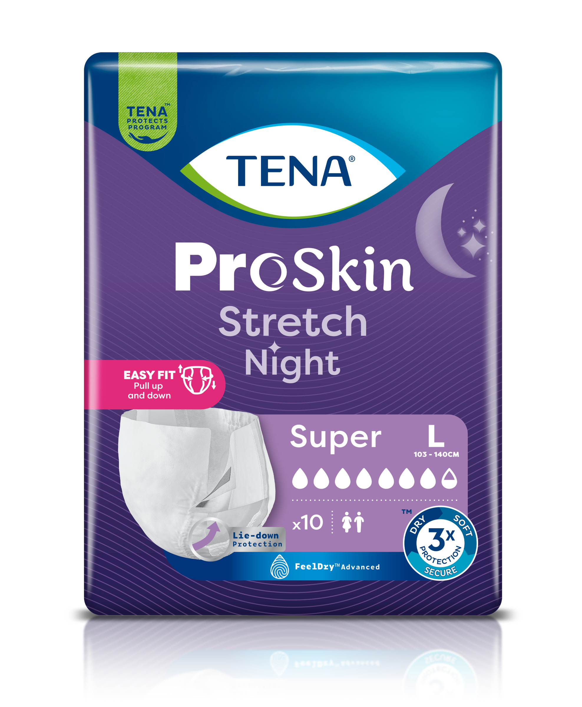 Tena Stretch Night Super vel. L inkontinenční kalhotky 10 ks