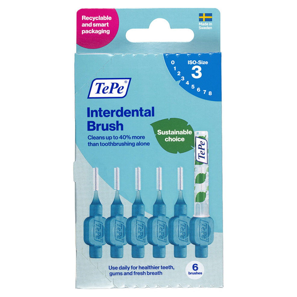 TEPE Original Mezizubní kartáčky modré 0,6 mm v krabičce 6 kusů