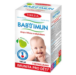 TEREZIA BABY IMUN Sirup s hlívou a rakytníkem příchuť hruška 100 ml
