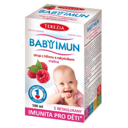 TEREZIA BABY IMUN Sirup s hlívou a rakytníkem příchuť malina 100 ml