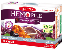 TEREZIA Hemoplus+Kyselina listová 60 kapslí