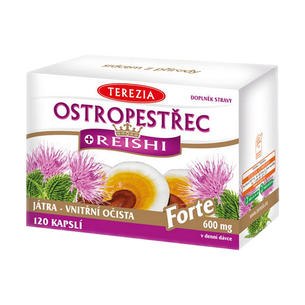 TEREZIA Ostropestřec + reishi forte 120 kapslí